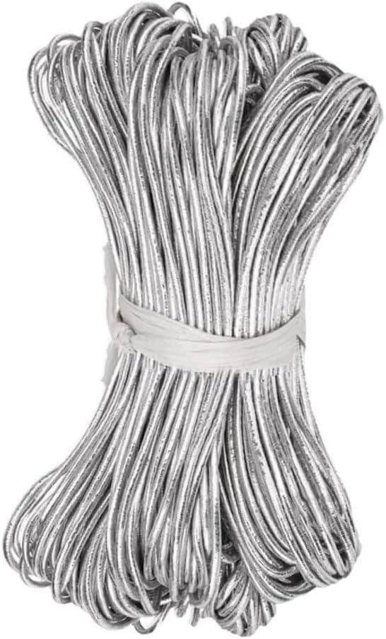 DOITOOL 1roll Elastic Stretch Cord for Jewelry Making Silver Beading Thread String Rope for Crafts Bracelets Necklaces and More