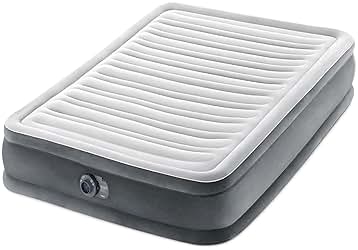 Intex Mid-Rise Air Mattress Bed with Built-in Pump, Dura-Beam Deluxe Comfort Plush, Full - Portable Luxury Travel Airbed for Adults, Camping, Guests