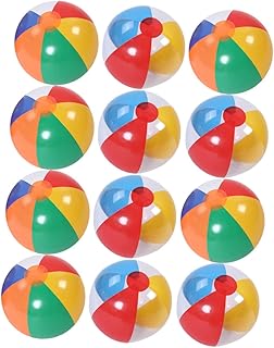 Alasum PVC Beach Ball 12pcs Inflatable Ball Toy for Kids Beach Balls for Kids Beach Toy Blow up Beach Ball Beach Party Beach Inflatable Swimming Pool Ball