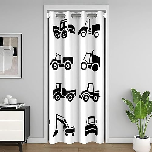 Miniatura 18 de jejeloiu Cortina de puerta Groovy de los años 60 y 70 para puerta, privacidad, 34 x 80 pulgadas, retro, hippie, flores, cubierta divisora de Multi