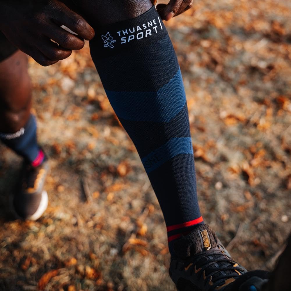 Thuasne - Mangas de Compresión Running Trail UP ACTIV, Sujeción para Pantorrillas - Protección y Propiocepción - Fabricadas en Francia