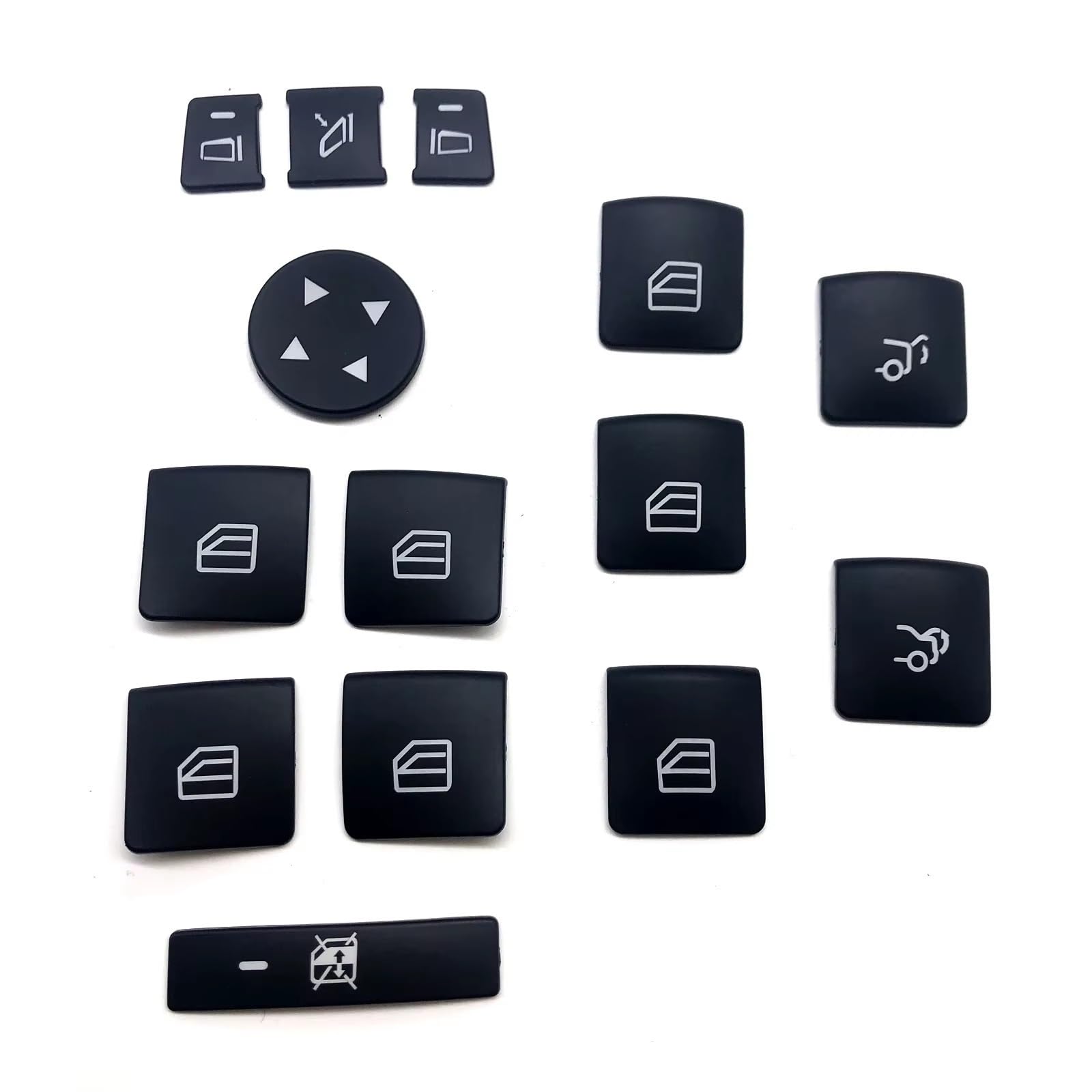 Pegatinas interruptor coche para solucionar botones pelados de ventanillas y bloqueo Benz 2