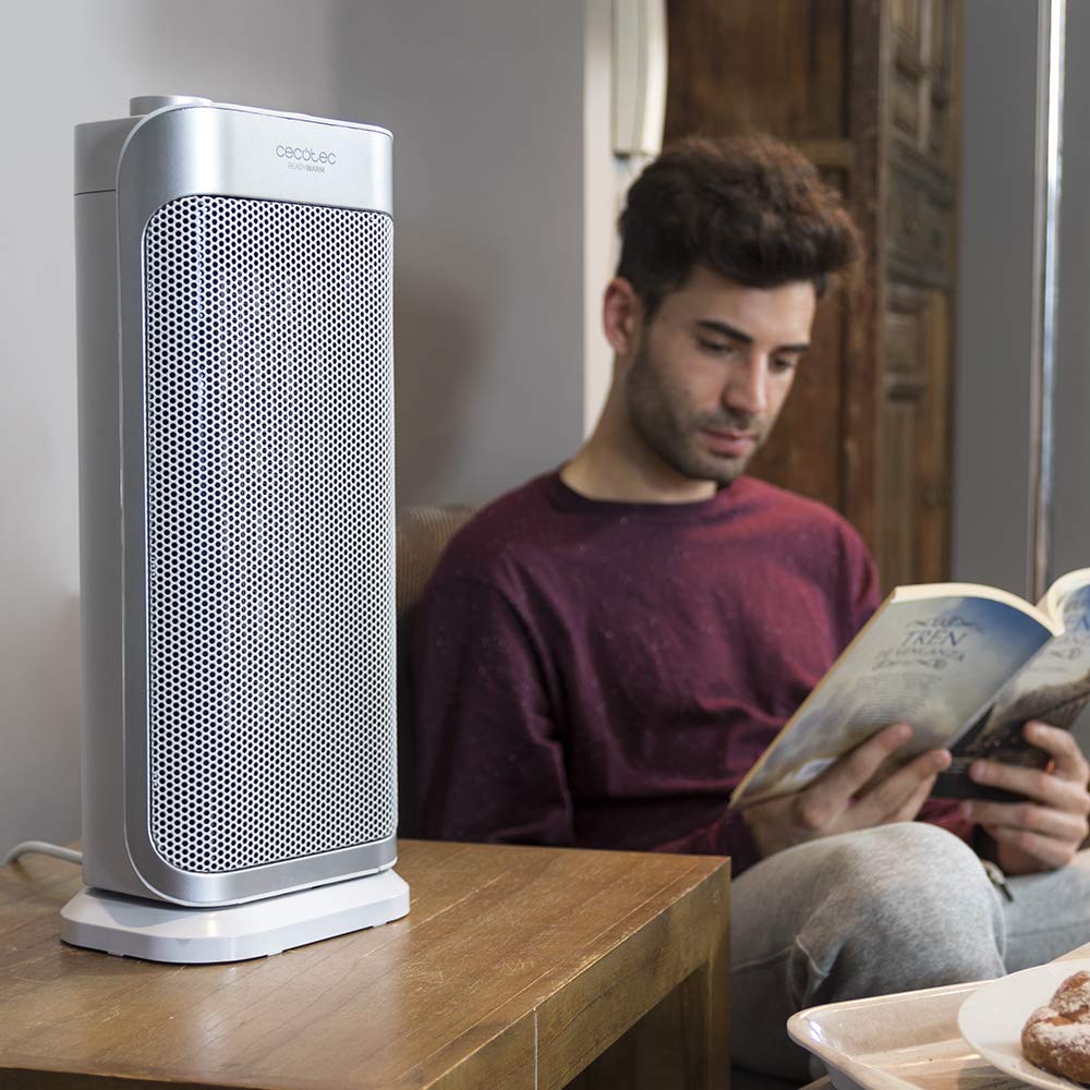 Cecotec Ready Warm 6250 - Stufetta in Ceramica, oscillante, 3 modalità, termostato Regolabile, Sistema Anti-ribaltamento, Protezione da surriscaldamento, 2000 W