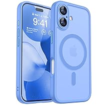 CANSHN Cover Magnetica per iPhone 17(6,3 Pollici), Compatibile con MagSafe, (Protezione Completa Della Fotocamera), Custodia Traslucida Opaca Protettiva Sottile Antiurto,Blu Oltremare