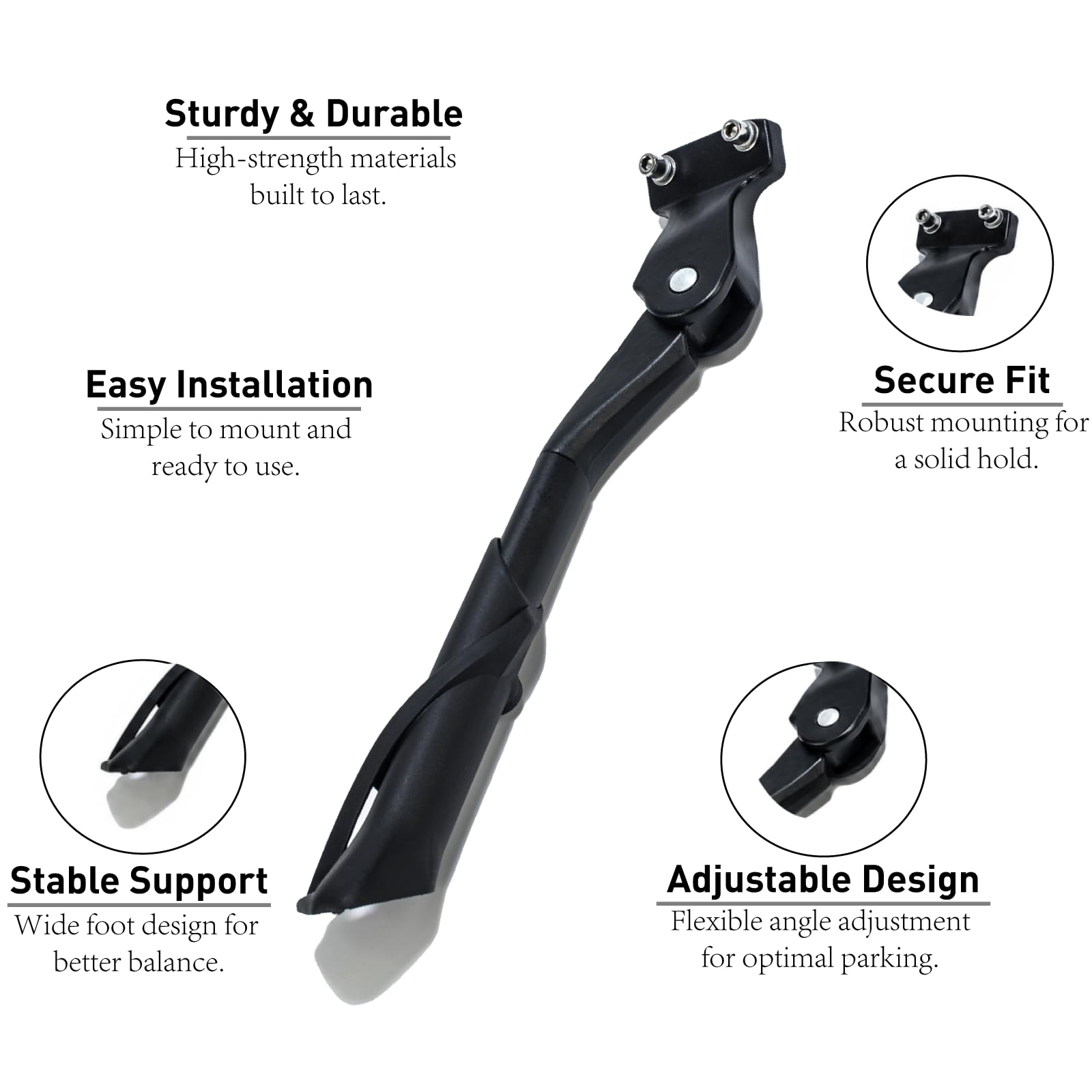 Stojak na rowery 24-29", uniwersalny stojak boczny, z regulacją wysokości, aluminiowy stojak na rowery górskie, stojak na rower górski, MTB, rower miejski, stojak na rower wyścigowy