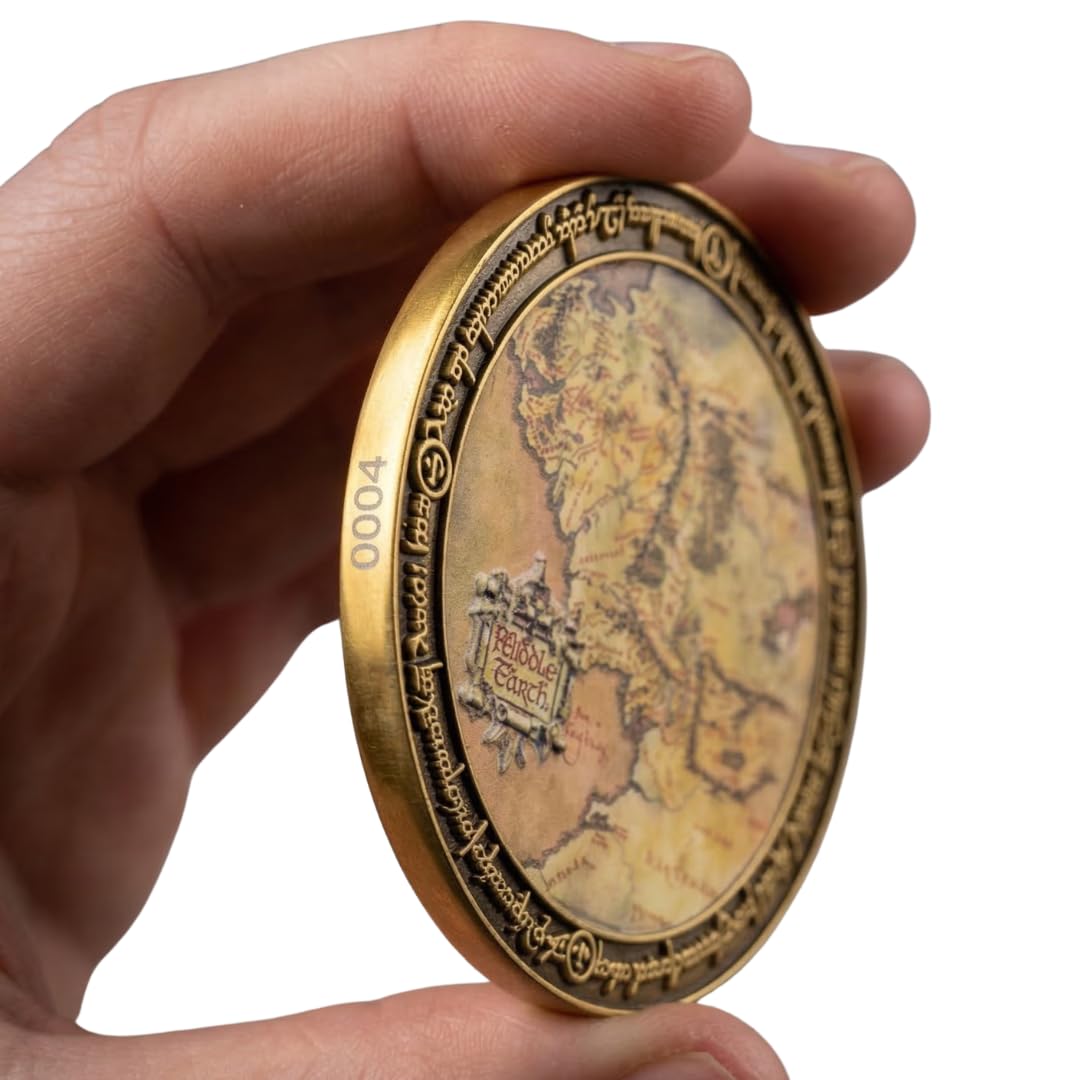 Moneda de lujo del Señor de los Anillos: Mapa de la Tierra Media