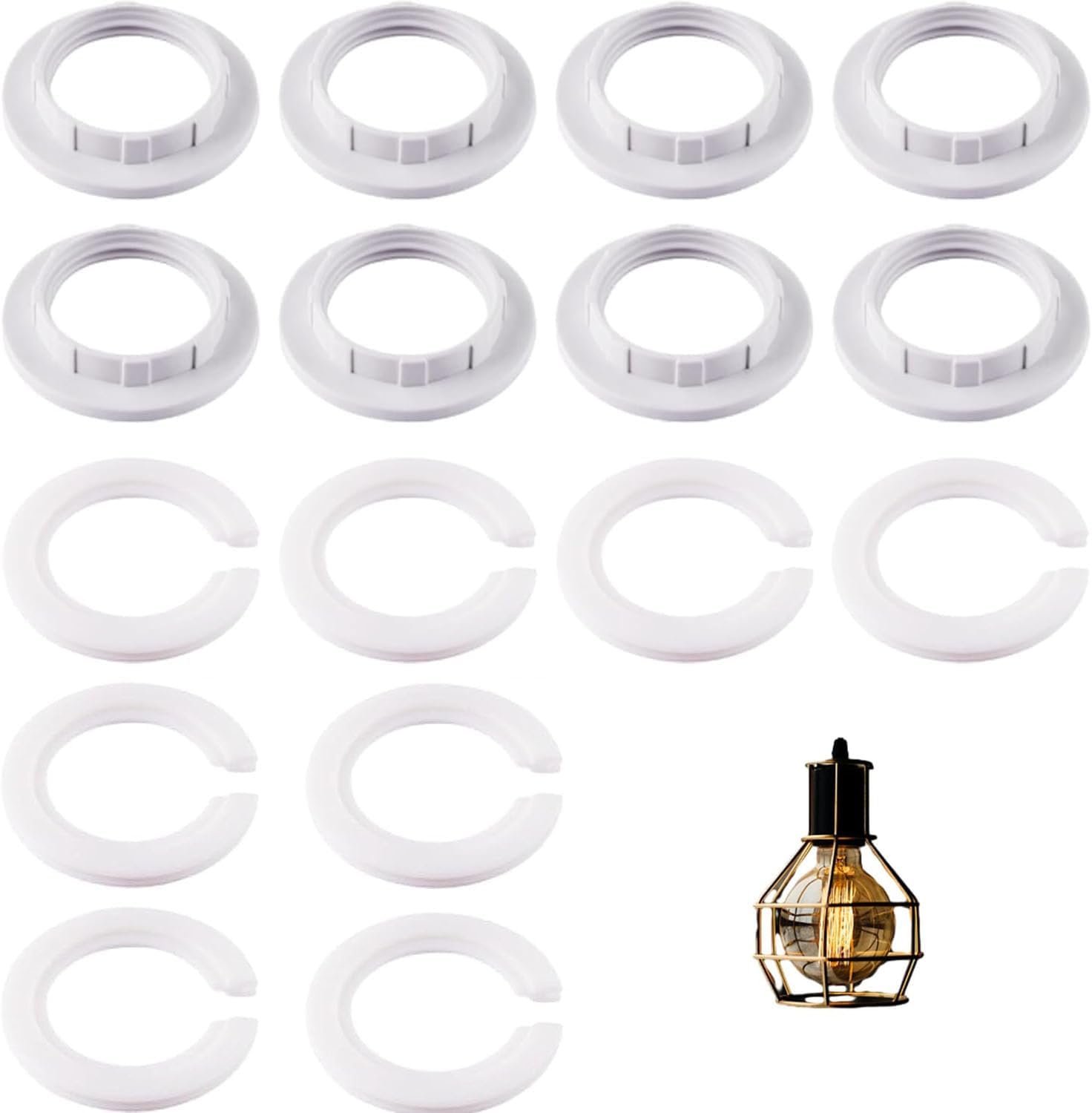 16PCS 42mm to 29mm Screw Light Fitting Adapter, E27 to E14 Lampshade Reducer Ring, Socket Replacement Ring, Fitting Lampshade Washer Adaptor-image-49