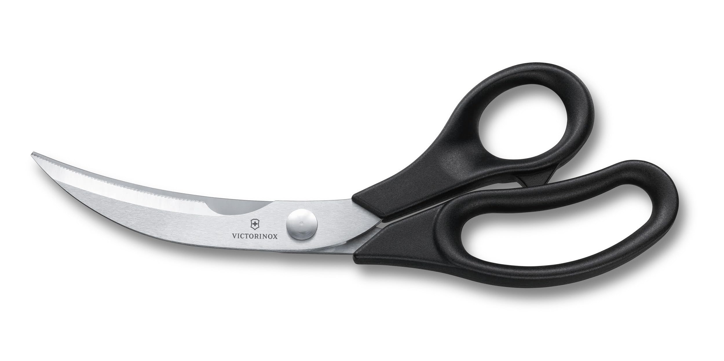 Victorinox 7.6342 Ciseaux Professionnels pour Volaille, Ciseaux pour Fruits de Mer, Ciseaux de Cuisine, 25 cm, Acier Inoxydable, Lames Extra Aiguisées, Poignée en Plastique Robuste