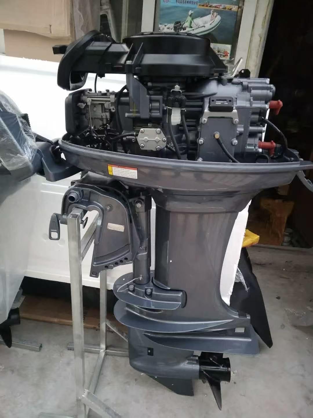 NURSIA 40HP 2-Stroke Outboard Motor, manual start Navy Blue Marine Engine, Boat Propulsion System with Propeller