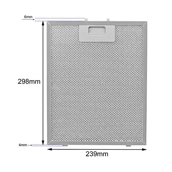 SPARES2GO Metal Mesh Filter for Hygena Cooker Hood / Extractor Fan Vent (Silver, 300 x 240 mm) - Image 4