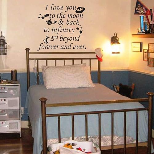 Miniatura 3 de Calcomanías de pared de cielo estrellado para niños sala de juegos luna y sol arte de vinilo lindas calcomanías de vinilo para habitación de bebé