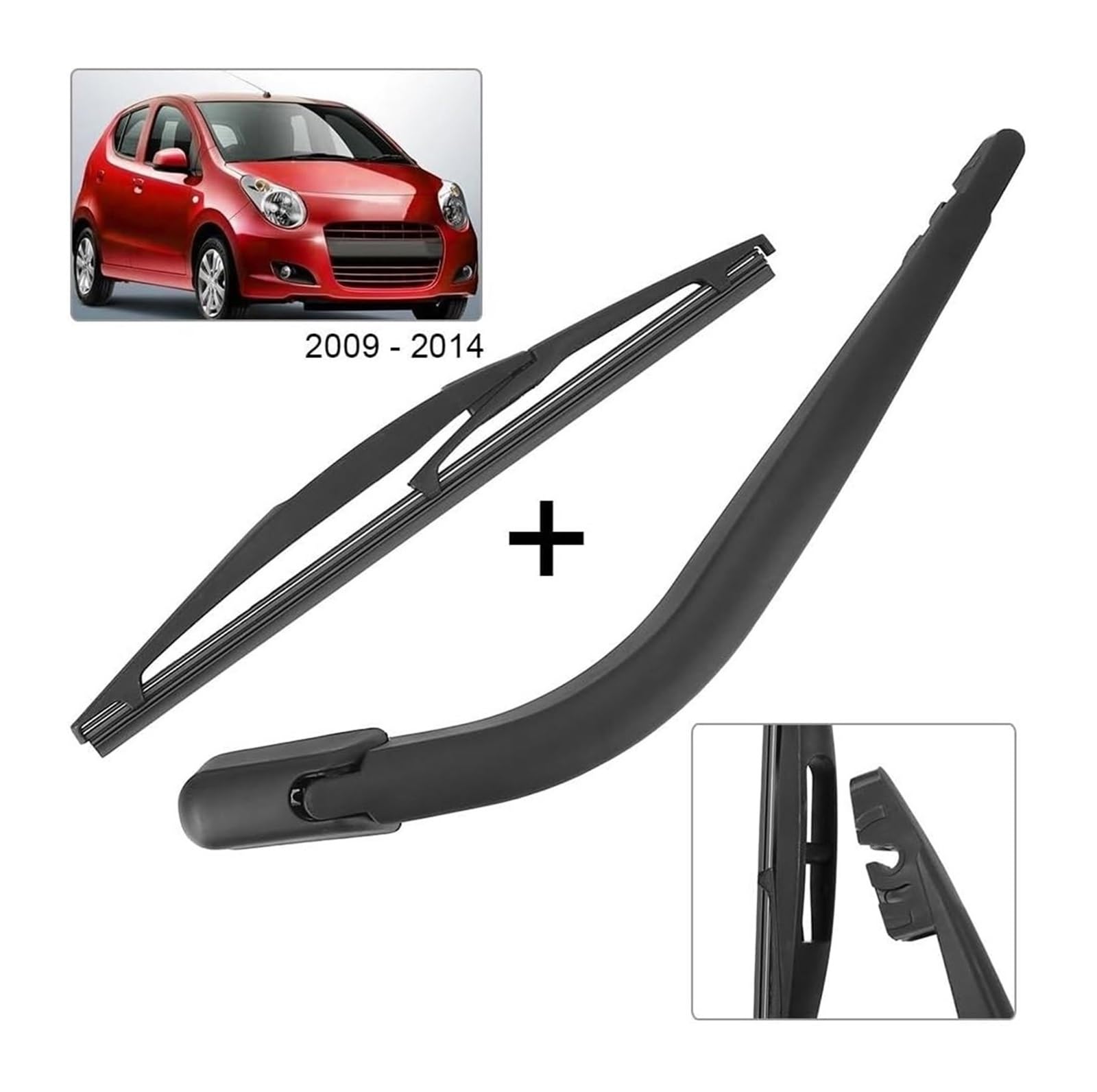 Para Suzuki Para Alto 2009 2010 2011 2012 2013 2014 Parabrisas Ventana Trasera Limpiaparabrisas Coche Trasero Juego Brazo Brazo Limpiaparabrisas Delantero