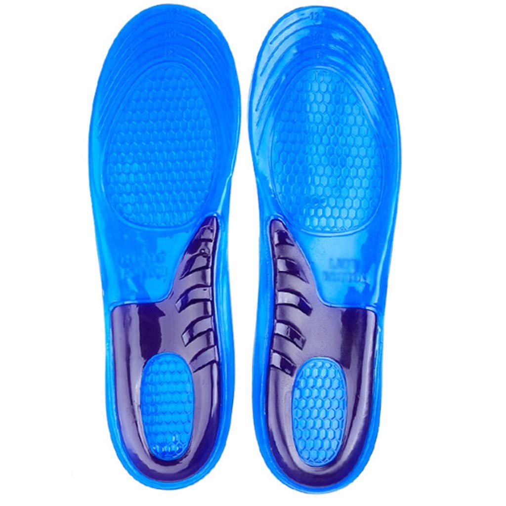 EDDGE 1 par de Plantillas ortopédicas for Zapatos Deportivos Suaves de Gel Antideslizante de Silicona for Masaje con Soporte de Arco, Plantilla Unisex (Size : 33-37)