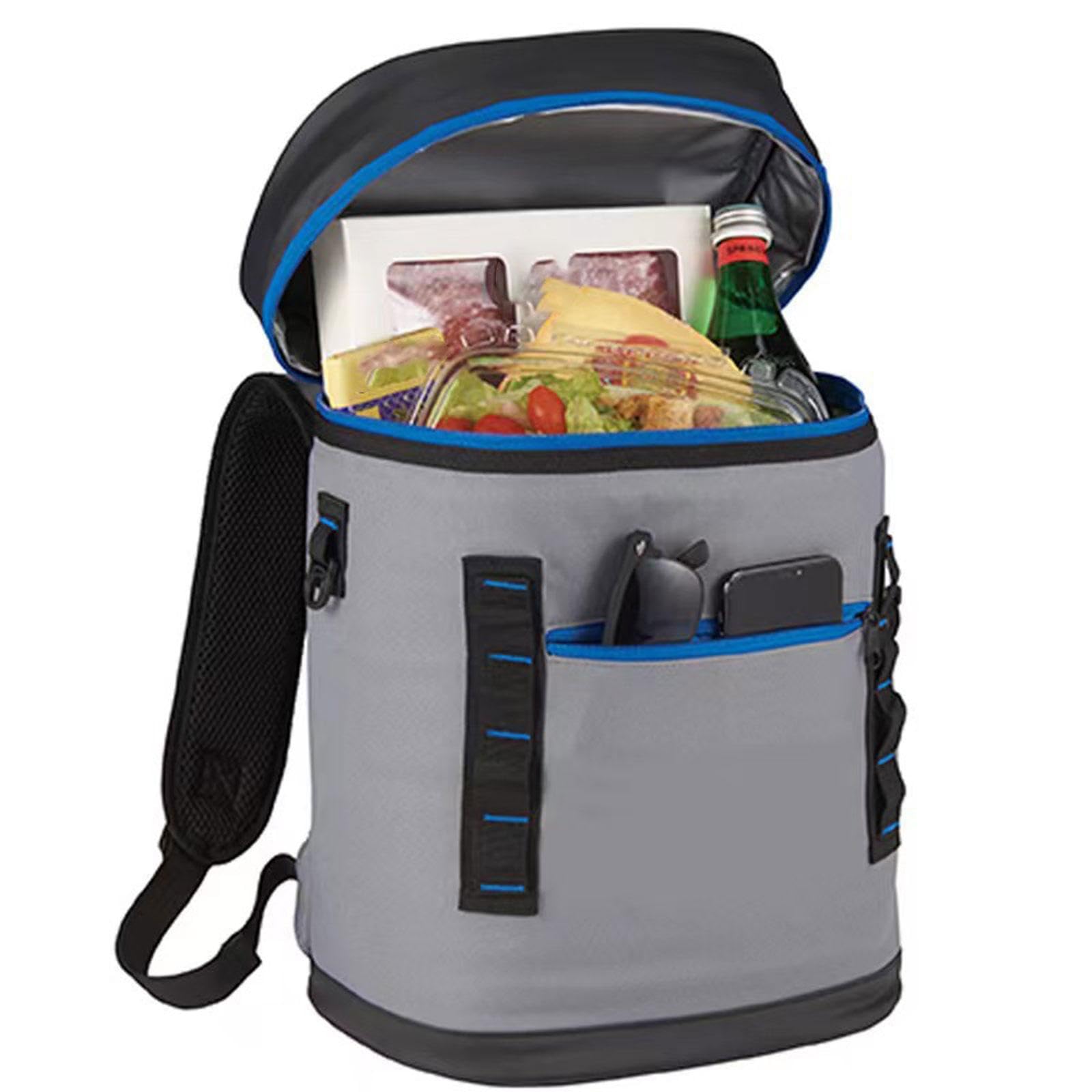Bolsa Térmica Nevera Portátil Picnic con Gran Espacio 20L Bolsa Isotérmica Reutilizable Bolsa para Almacenamiento de Comidas con Cremallera Oxford Ade, Azul, Individual