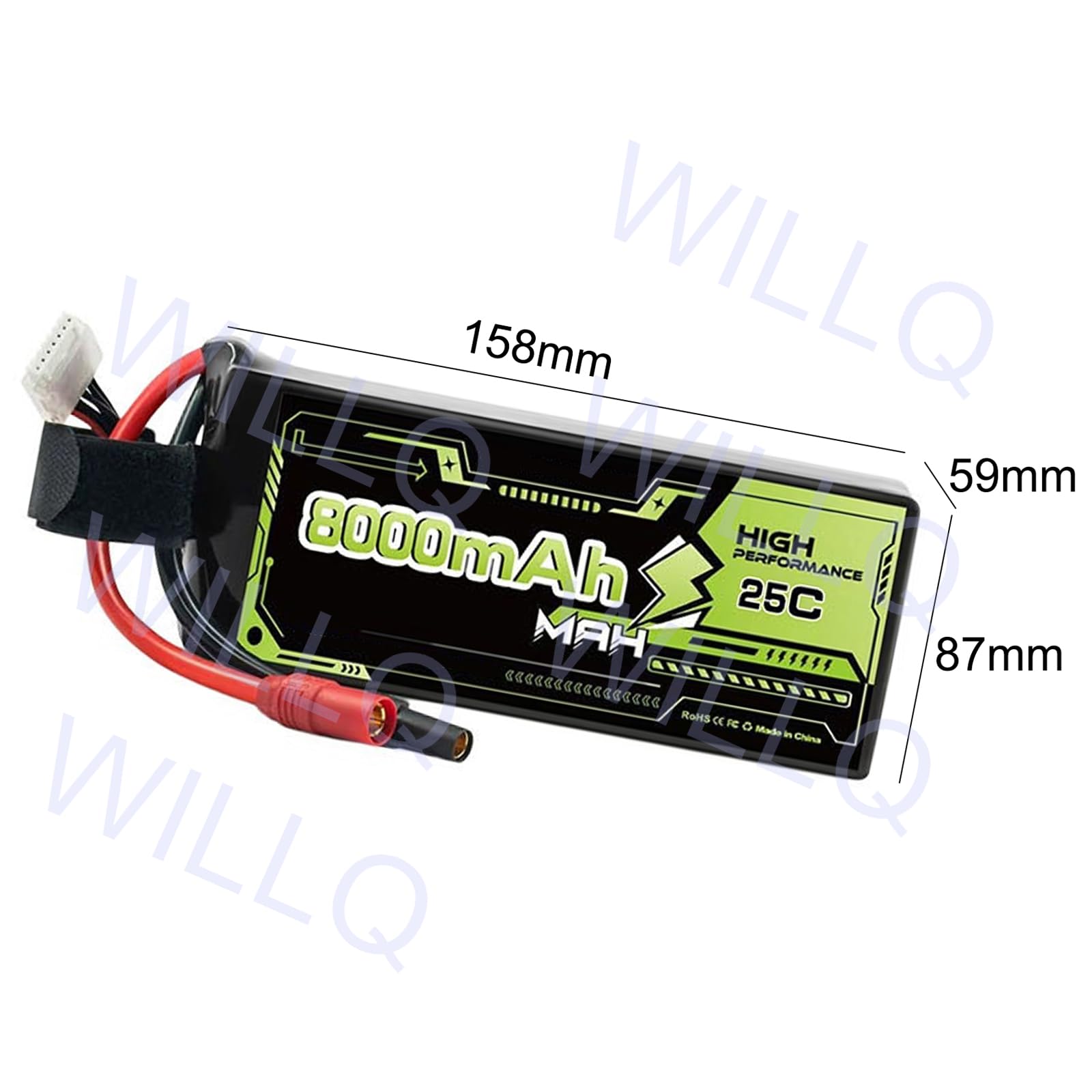 Batterie al Litio 6S1P 22,2V 8000mAh 10000mAh Alta Potenza 20C 25C Batteria di riserva per droni da Corsa FPV e Modelli RC