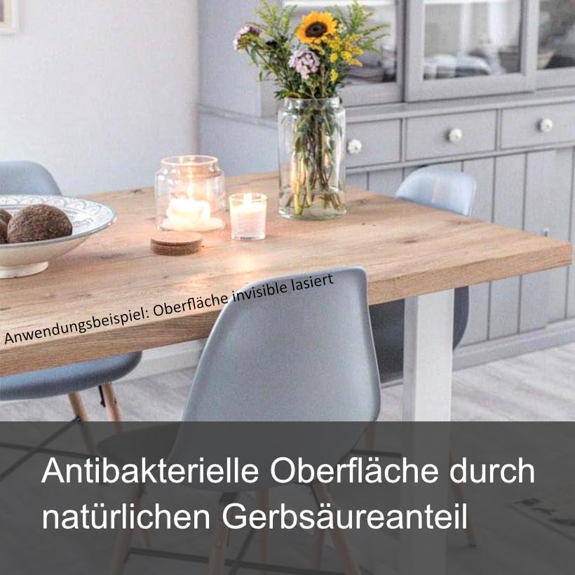 MyTimber® Tischplatte Eiche Massivholz Platte aus Echtholz | Baumkante oder gerade Kante | Naturbelassen oder geölt | Ein Hingucker für jeden Raum (Baumkante - geölt, 220x100cm)