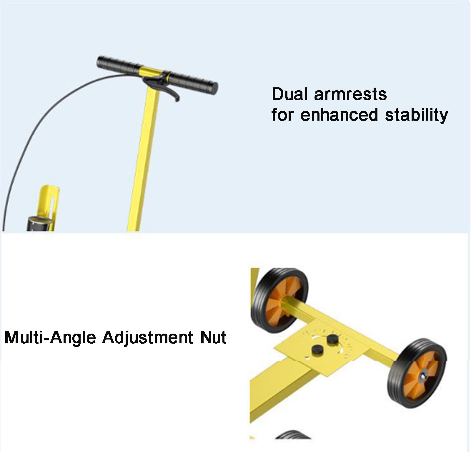 Walk-Behind - Máquina de trazado de líneas ajustables: trazador de estacionamiento para líneas rectas/curvas, aplicador de marcado de líneas de pintura en aerosol invertido