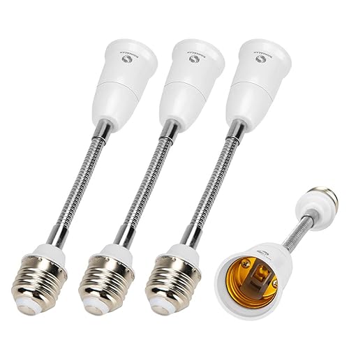 RONG&LAN E27 - Adaptador de enchufe de lámpara flexible E27Extensión de enchufe de bombilla Edison ajustable para accesorios de iluminación del