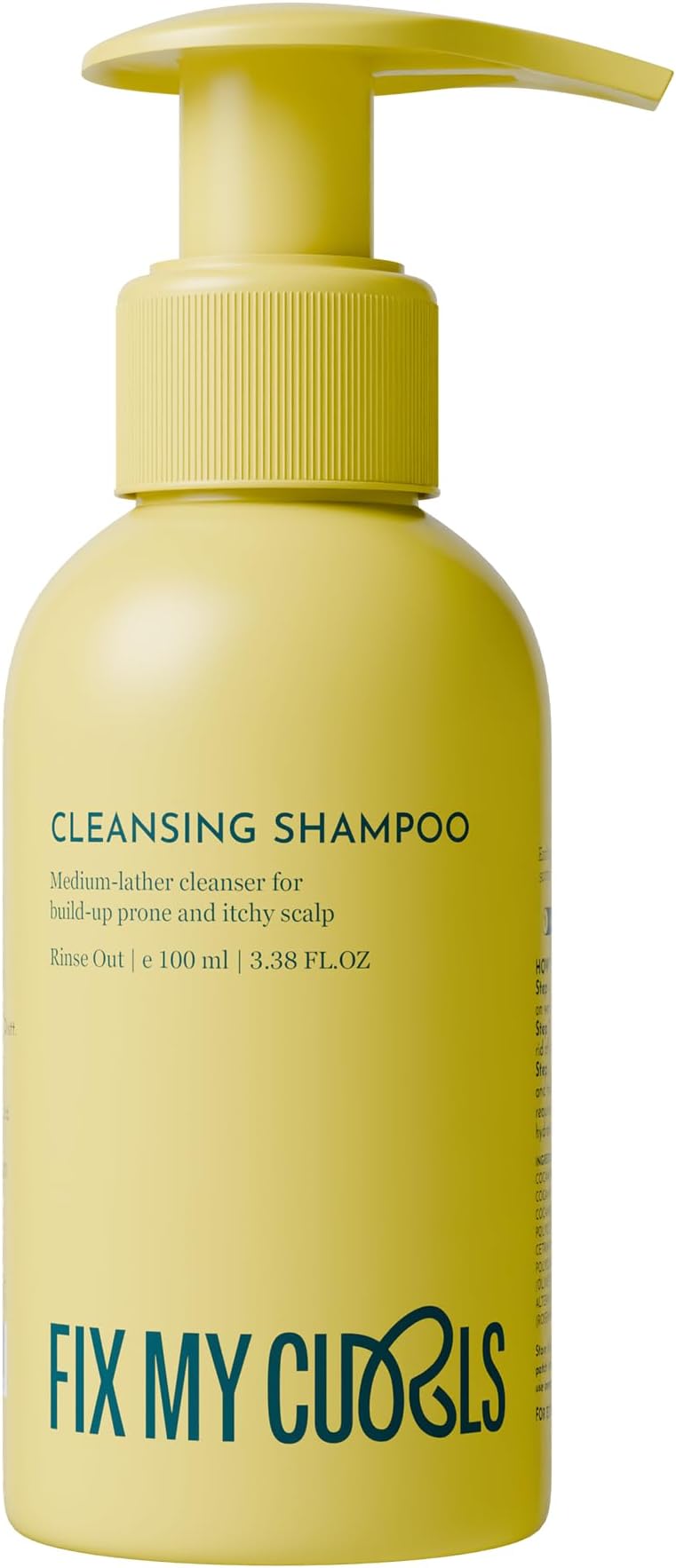 Fix My Curls Cleansing Shampoo for Curly Hair & Wavy Hair| Enriched with Tea Tree & Rosemary Oil| Anti-Frizz, Anti-Itch Silicone-Free & Sulfate-Free (100g)