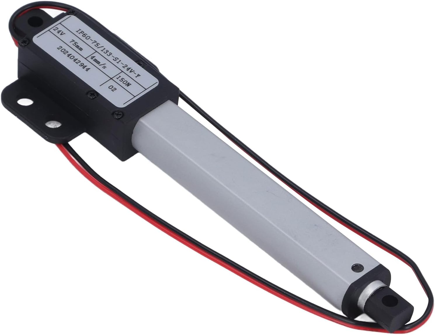 Asixxsix DC24V Mini Electric Linear Actuator, 150N 75mm Stroke Telescopic Linear Motion Actuator, Speed 4mm/s for Cabinets, Robotics, Home Automation, Window Opener