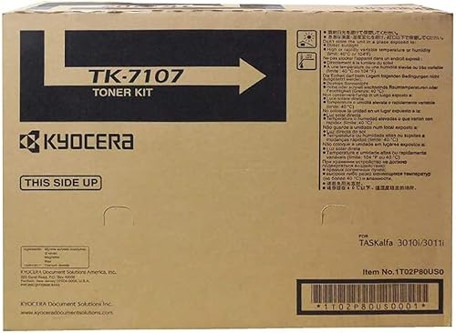Kyocera TK-7107 Cartucho de tóner negro de rendimiento estándar Micro Smartoners de tela