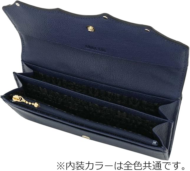 Amazon | [ANNA SUI] [アナスイ] 長財布 かぶせ がま口 本革 