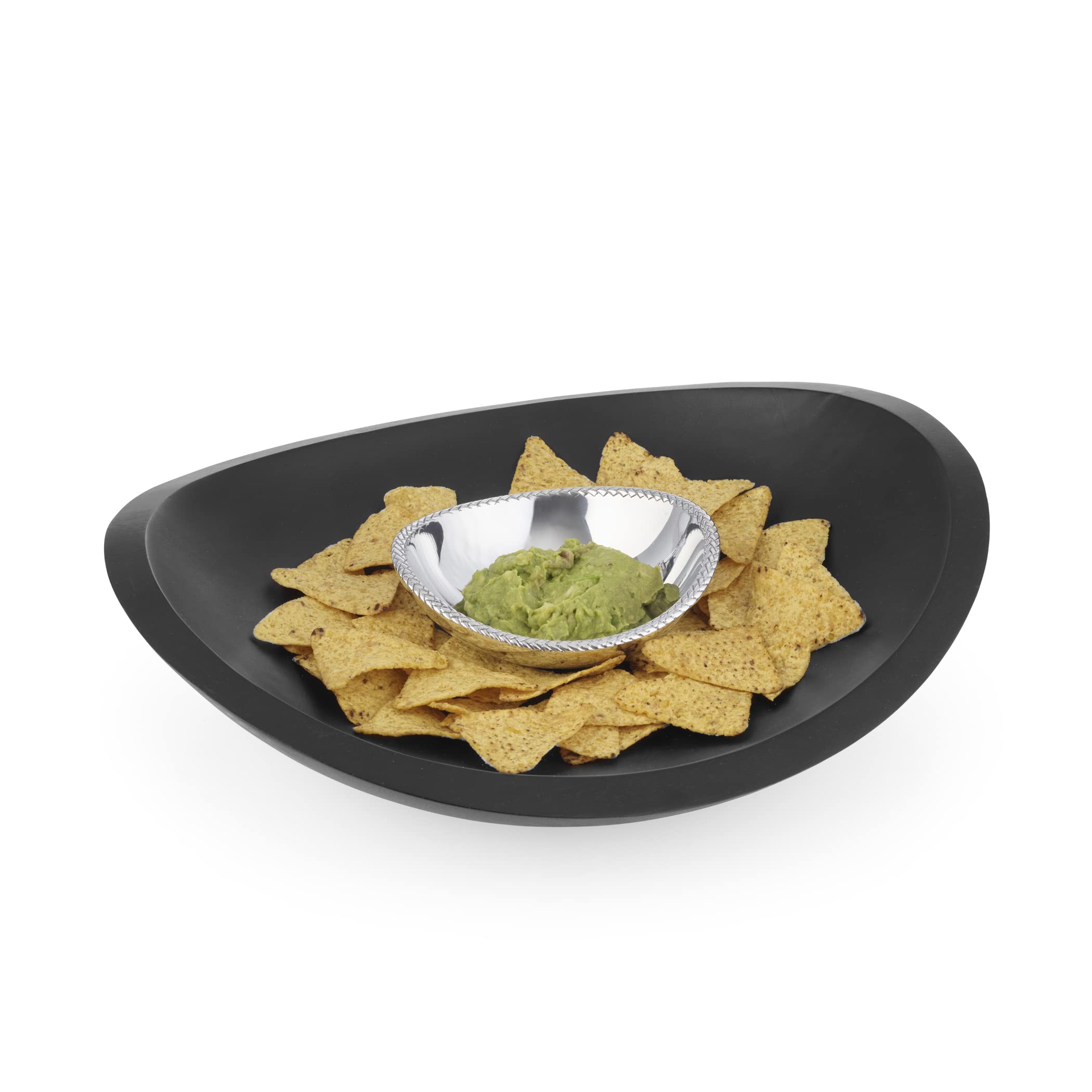 Nambe Braid Chip and Dip Bowl by Nambe
