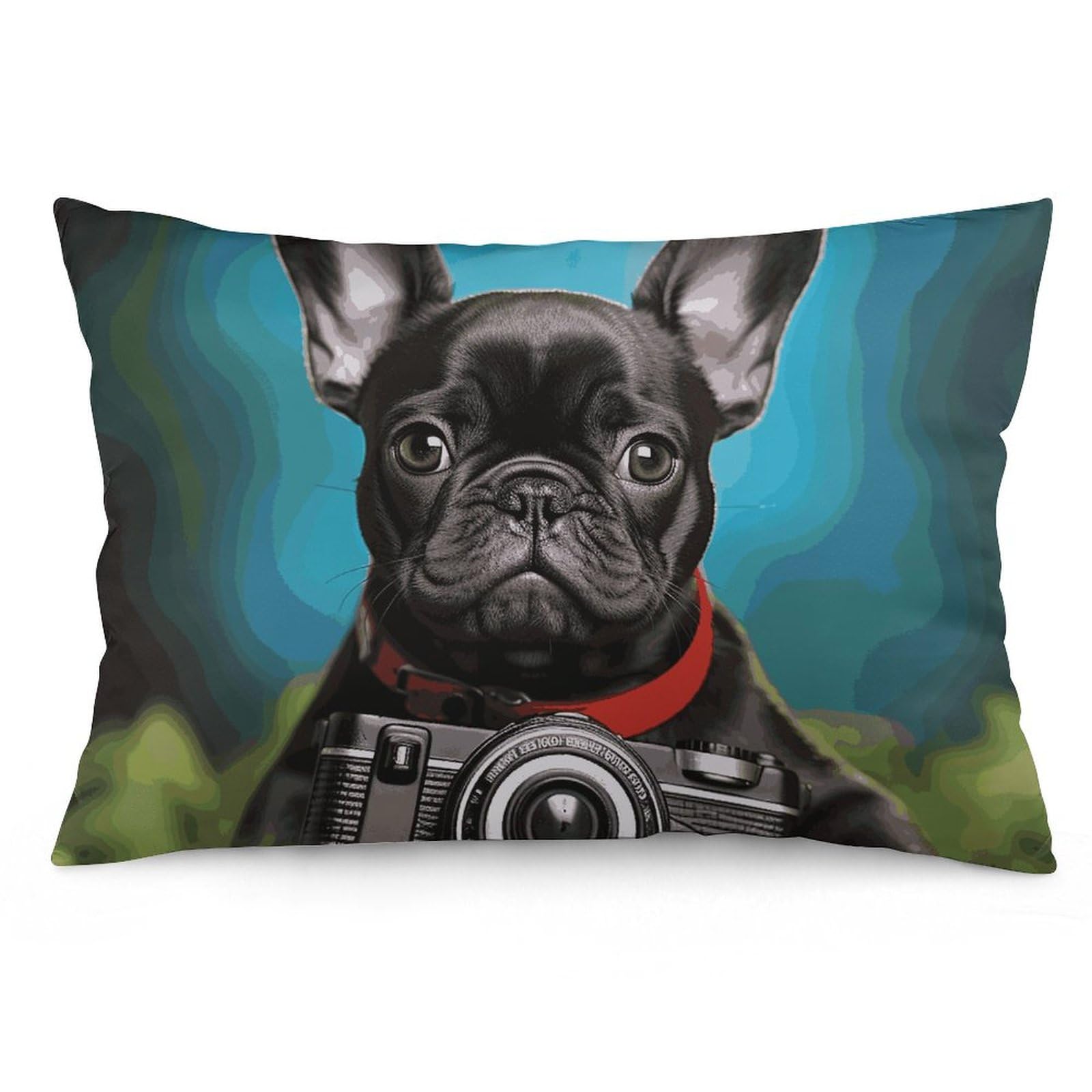Taie d'oreiller bouledogue français anti-décoloration pour éviter l'usure du linge