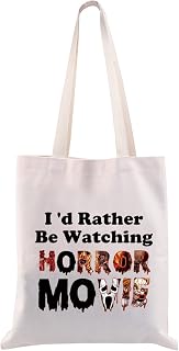 Horror Movie Gift Horror Canvas Tote Bag I 'd Rather Be Watching Horror Movie Figures Characters