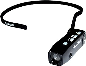 HeadsUp Head Mounted 1080P FHD Wearable Vlog Camera Recorder with APP Control, Hands Free Headband Streaming Camera for Live Display, Hands-Off Music and Phone Calls - Black