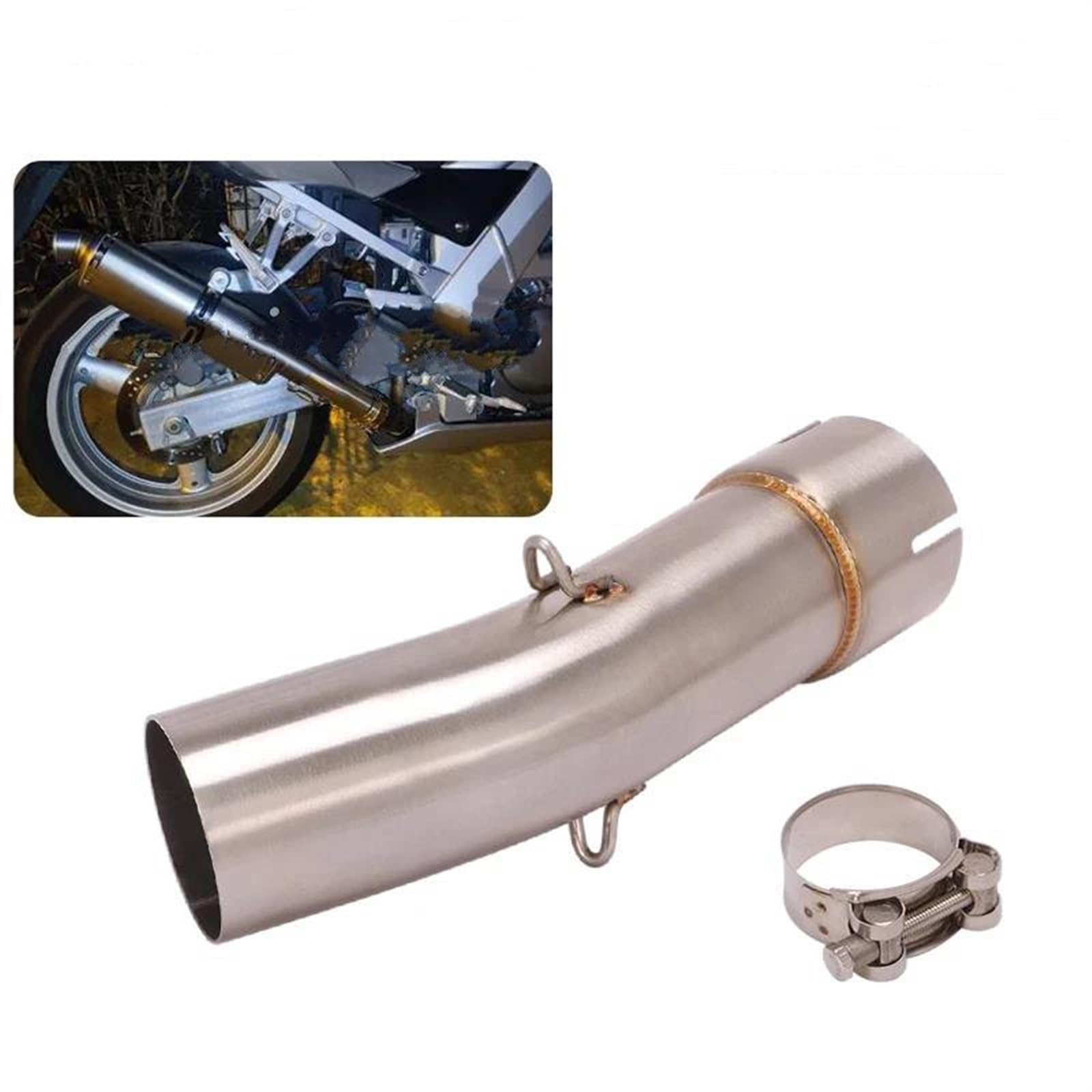 Tuyau Central D'échappement Moto De Raccordement En Acier Inoxydable Pour SUZUKI SV650 SV 650 SV650X 2003-2015 Pièces d'assemblage