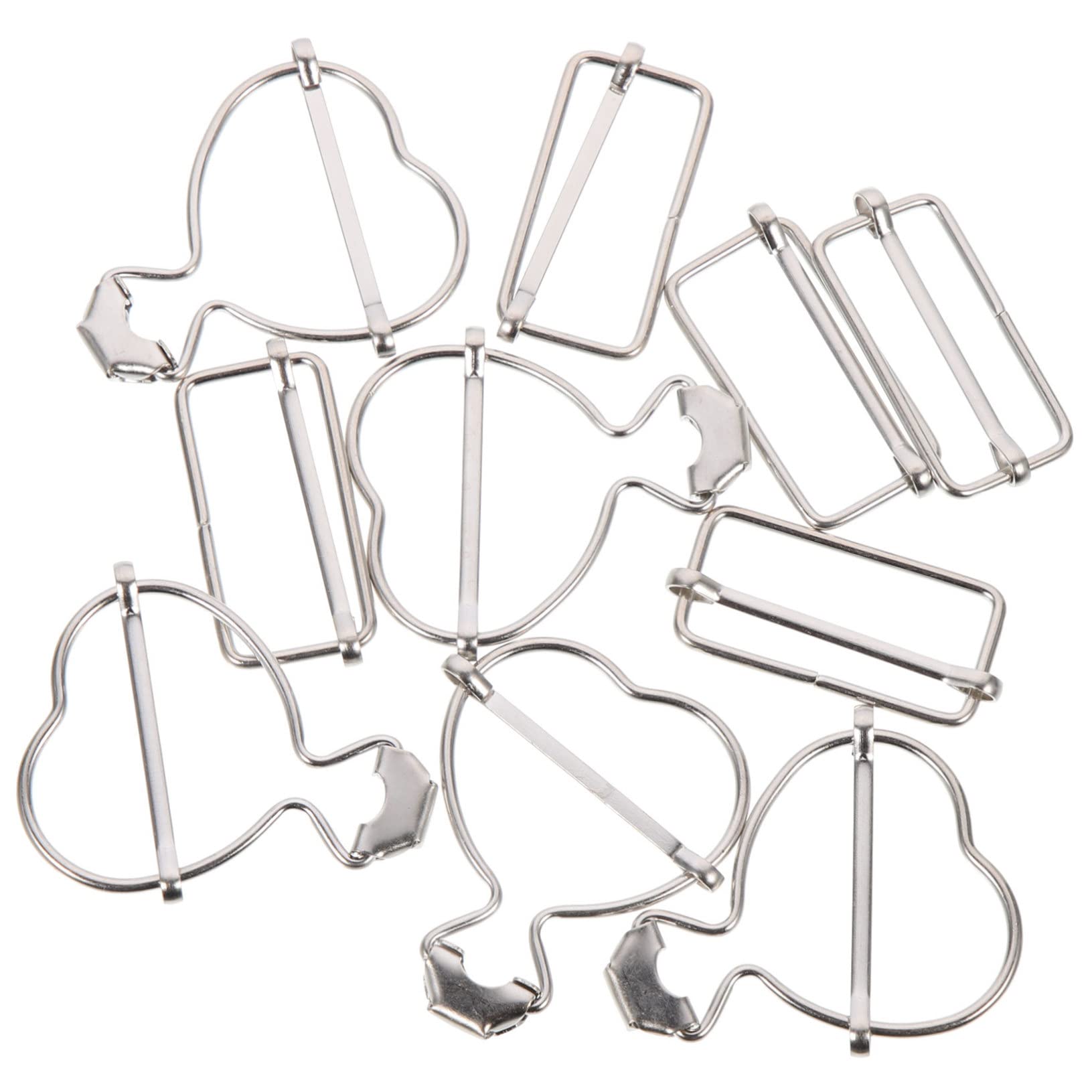STOBOK 5 Sets Overall-gürtelverschlüsse Modische Robuste Schnallen Aus Zinklegierung Lichtecht Glatt Für Mäntel Hosenträger Latzhosen Kleidungsstücke 10 Stück * 5
