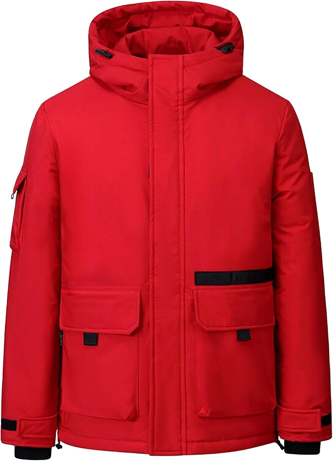 DGHM-JLMY Men's Daily Loose Lapel Down Jacket Solid Color Warm Outdoor Down Jacket winter fashion hooded down jacket