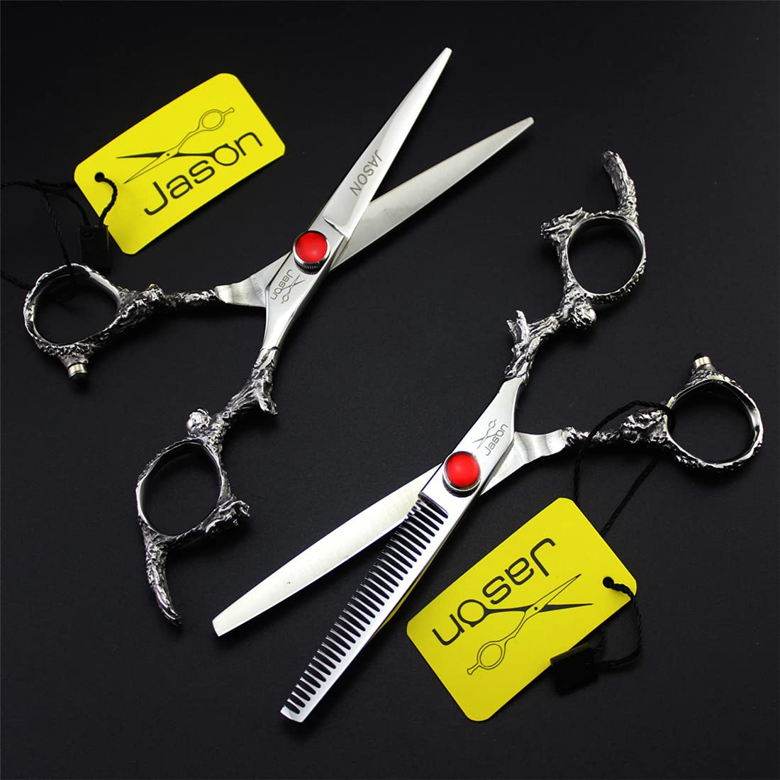 Ciseaux À Couper Les Cheveux De 6,0 Pouces, Kit Ciseaux De Coupe De Cheveux KIT Amincissement Kit De Cisailles pour Salon Barbier, Hommes, Femmes, Enfants Et Adultes