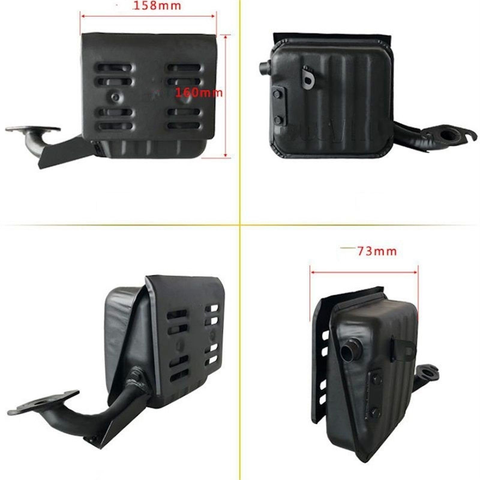 Conjunto de silenciador de Escape Compatible con ET950 1E45, Repuesto de Piezas de generador de Gasolina de 800W y 900W con Motor pequeño