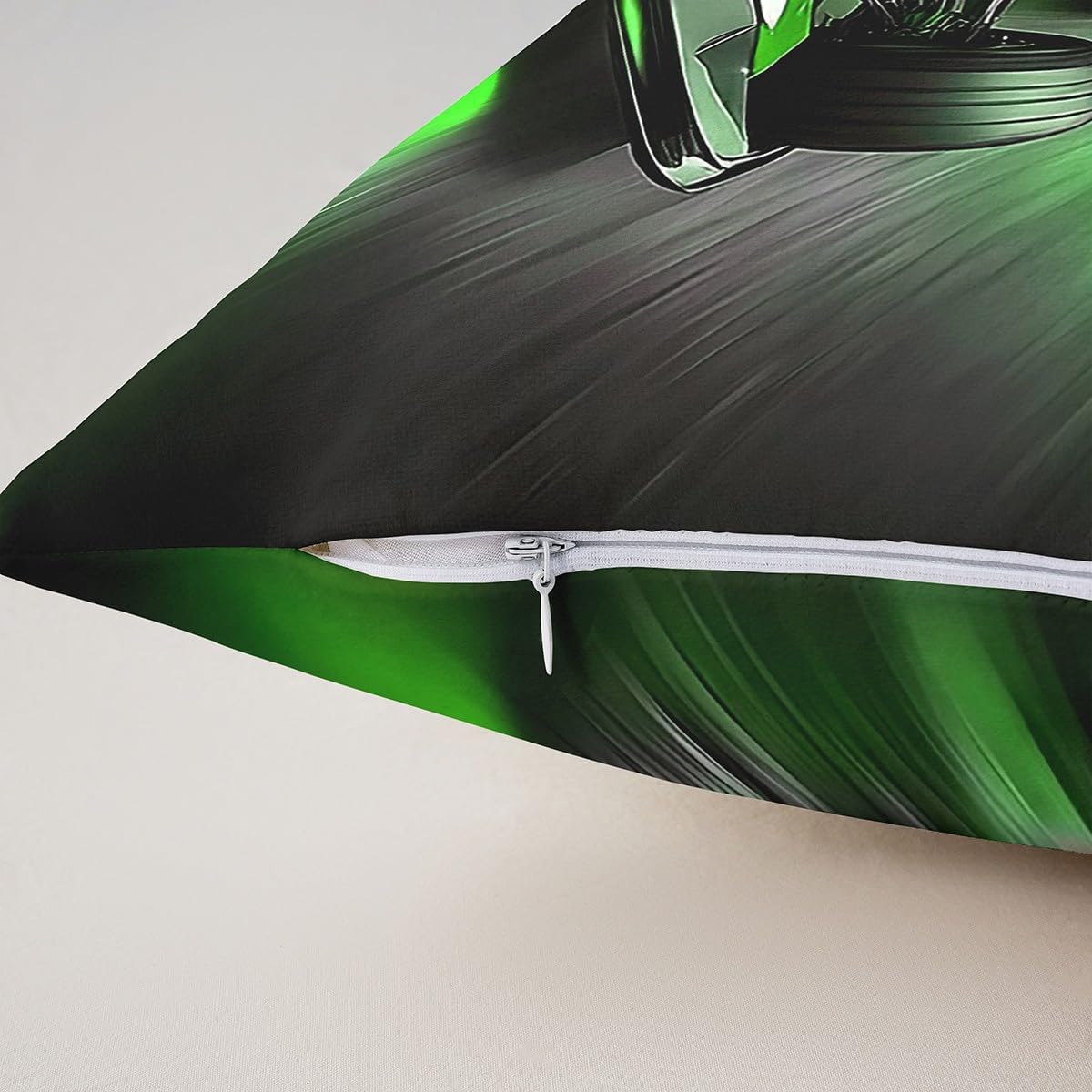 Green Race Car Throw Pillow Cover Pack of 2,Sport Cars Pillowcases for Kids Boys Teens,Extreme Sport Gaming Cushion Cover Cool Modern Living Room Sofa Bed Decor,16" Lx16 W image 5