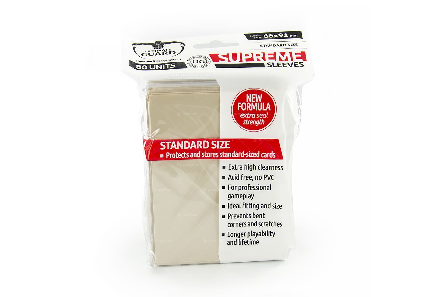 Ultimate Guard Standard Size Supreme Sleeves (Pack of 80, Sand)