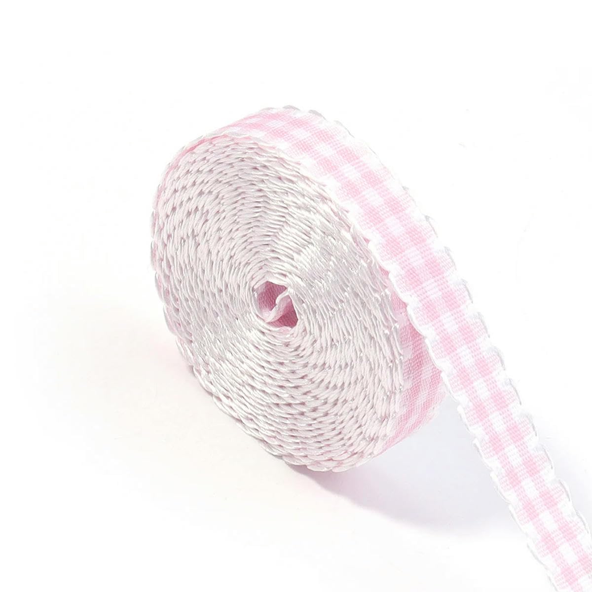 CIVIOOH 5Yards 10mm Plaid Cotton Ribbon Wedding Decoration DIY Sewing Fabric Handmade Bow Ribbons Gift Packaging
