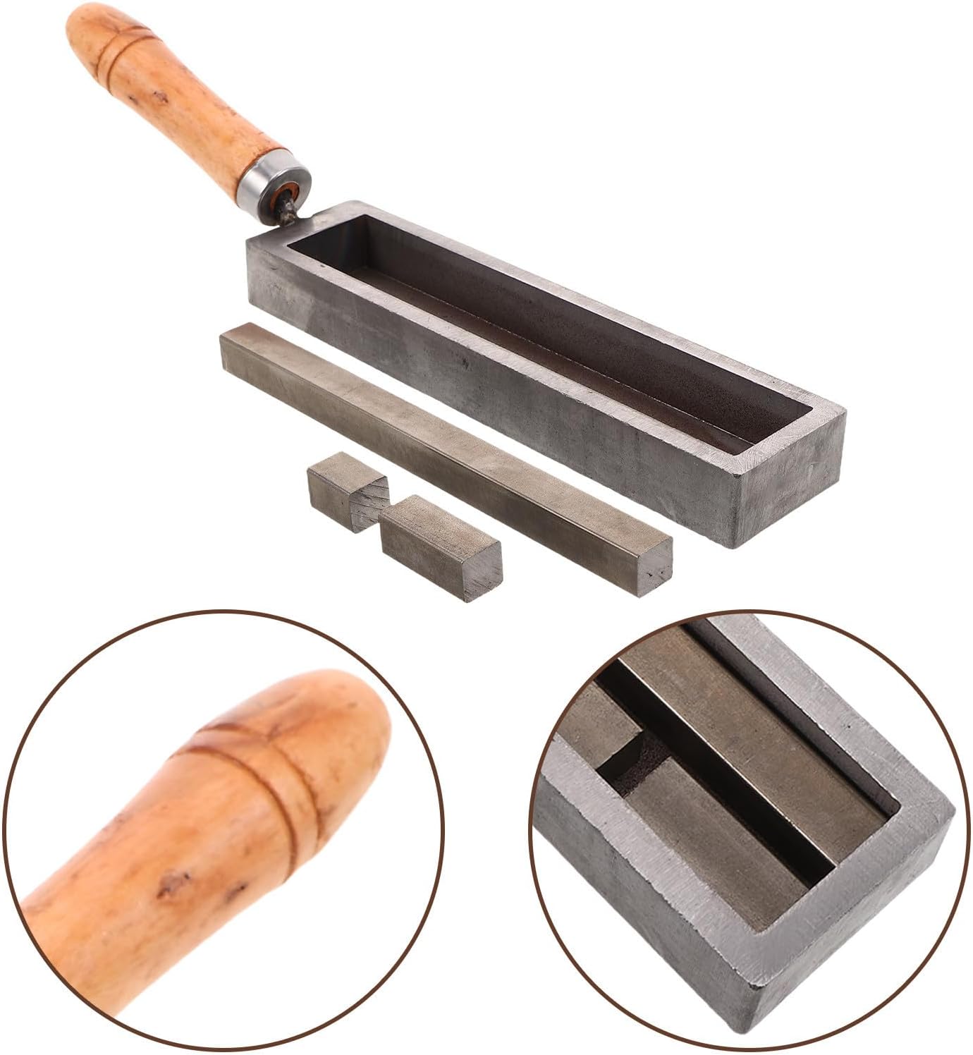 Wooden Handle Iron for Ingot Mold Gold Silver Jewelry Making