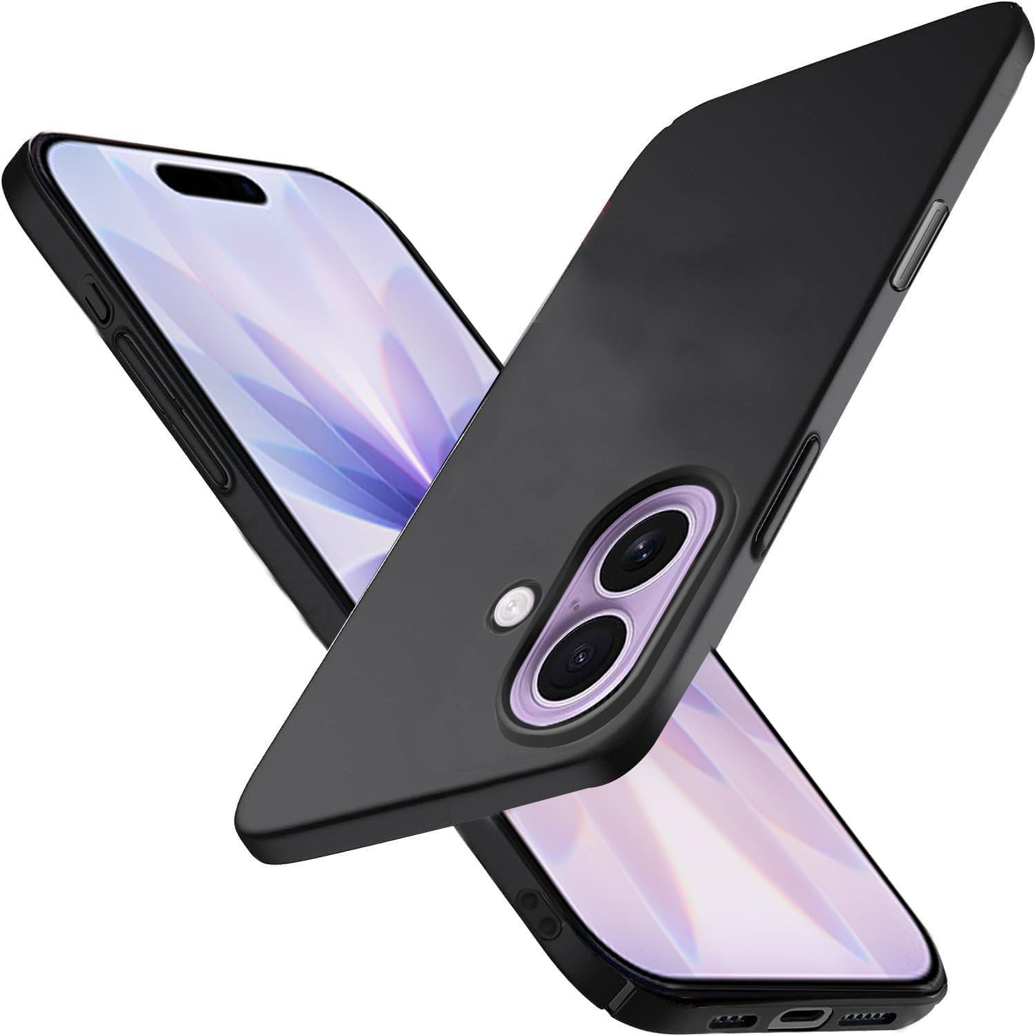 Wojiaozvlf 極薄 iphone 17用 ケース 薄型 iphone17用 ケース PCマット質感 超軽量 黄変防止 指紋防 擦り傷防止 手触り良い 全面保護 超耐磨 耐衝撃アイフォン17 カバー ワイヤレス充電対応 ブラック