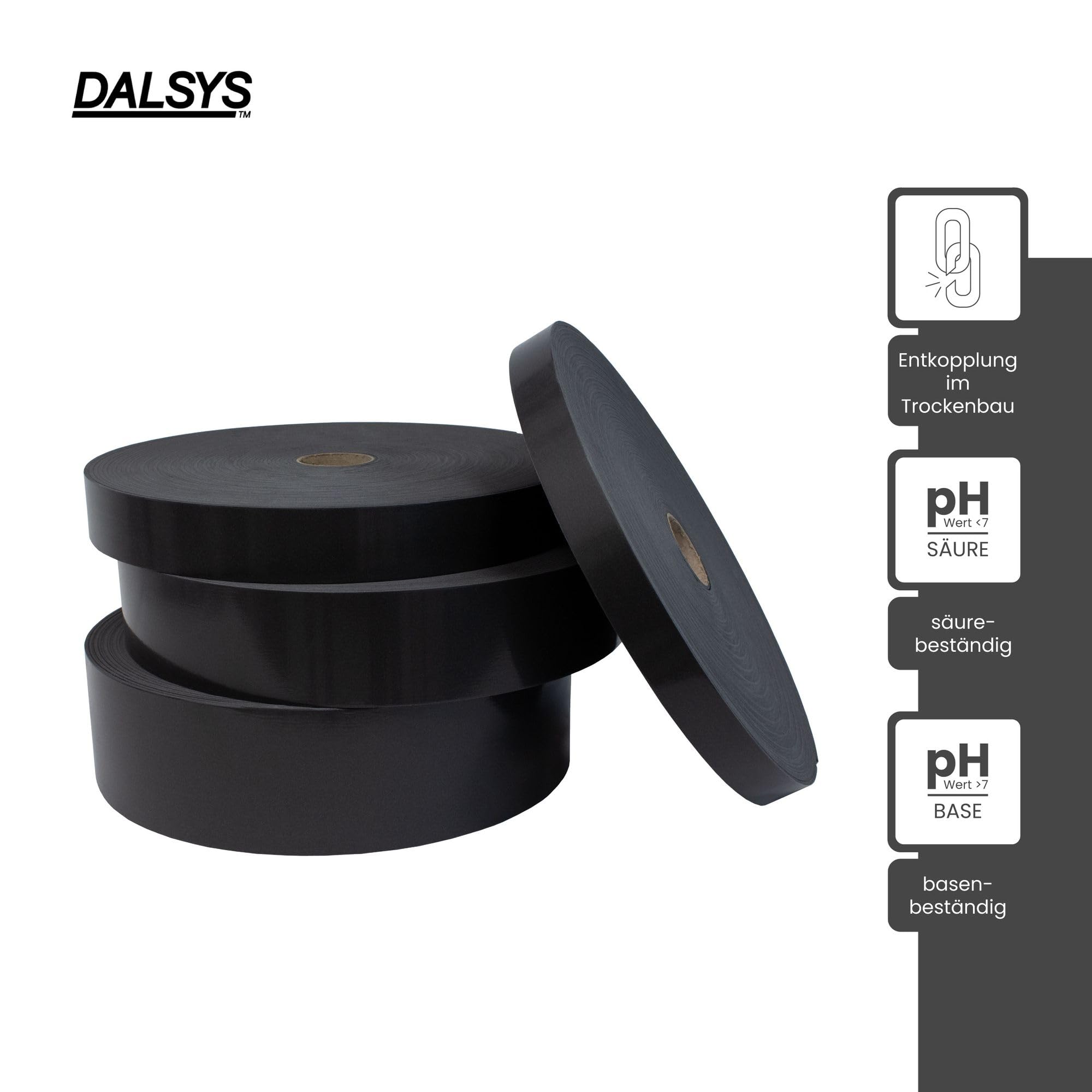Trennwandband selbstklebend 30m x 95mm Schwarz