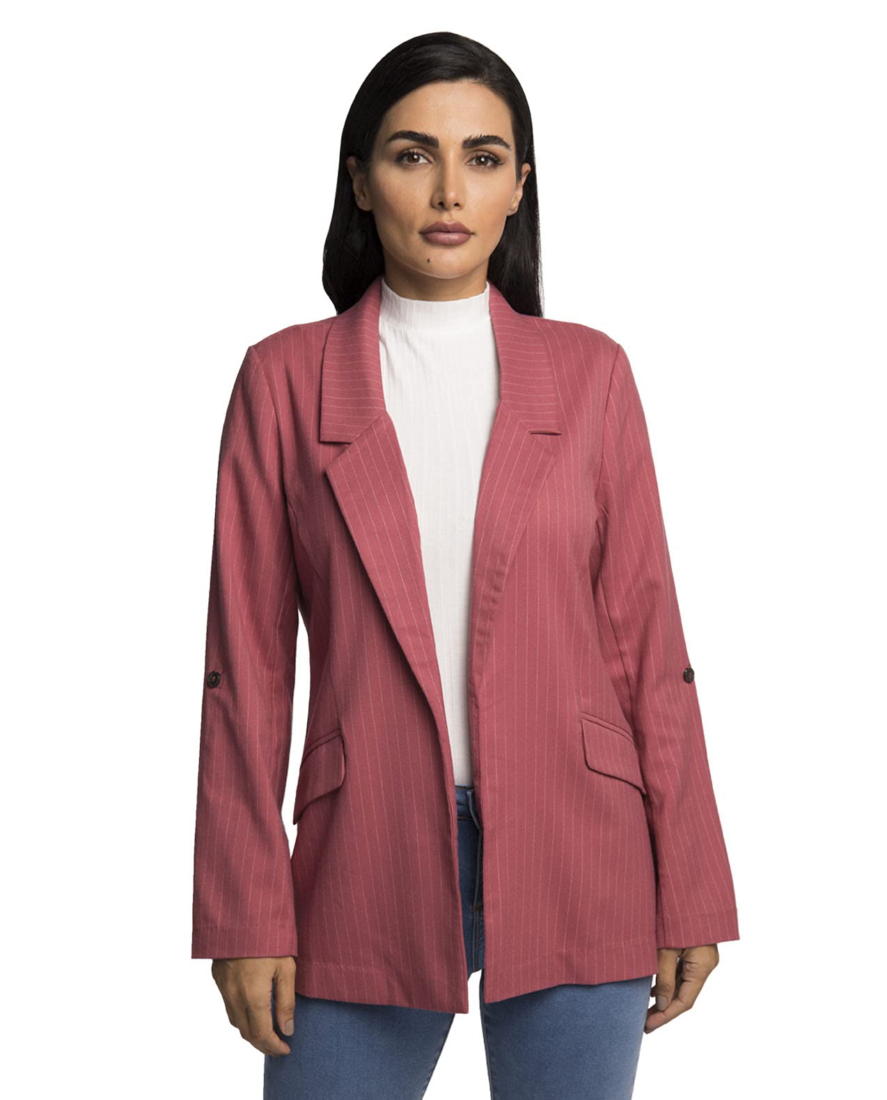 womens Woven Jacket Casual Blazer