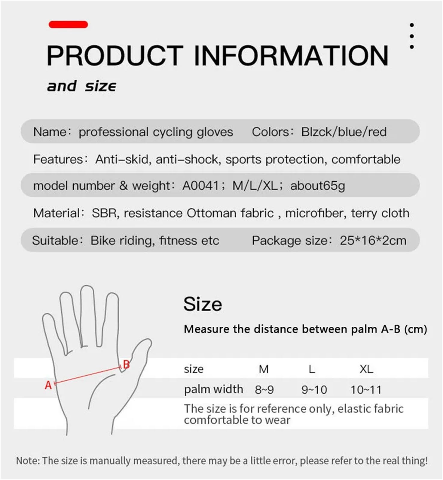 Vollfinger-Fahrradhandschuhe, Touchscreen-kompatibel, gepolstert, rutschfest, MTB, BMX, Fahrradhandschuhe für Damen und Herren