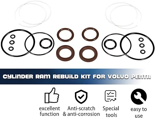 Miniatura 2 de Para Volvo Penta Trim Cilindro Ram Rebuild Kit SX DPS-M 3857471 3857470 FSM007