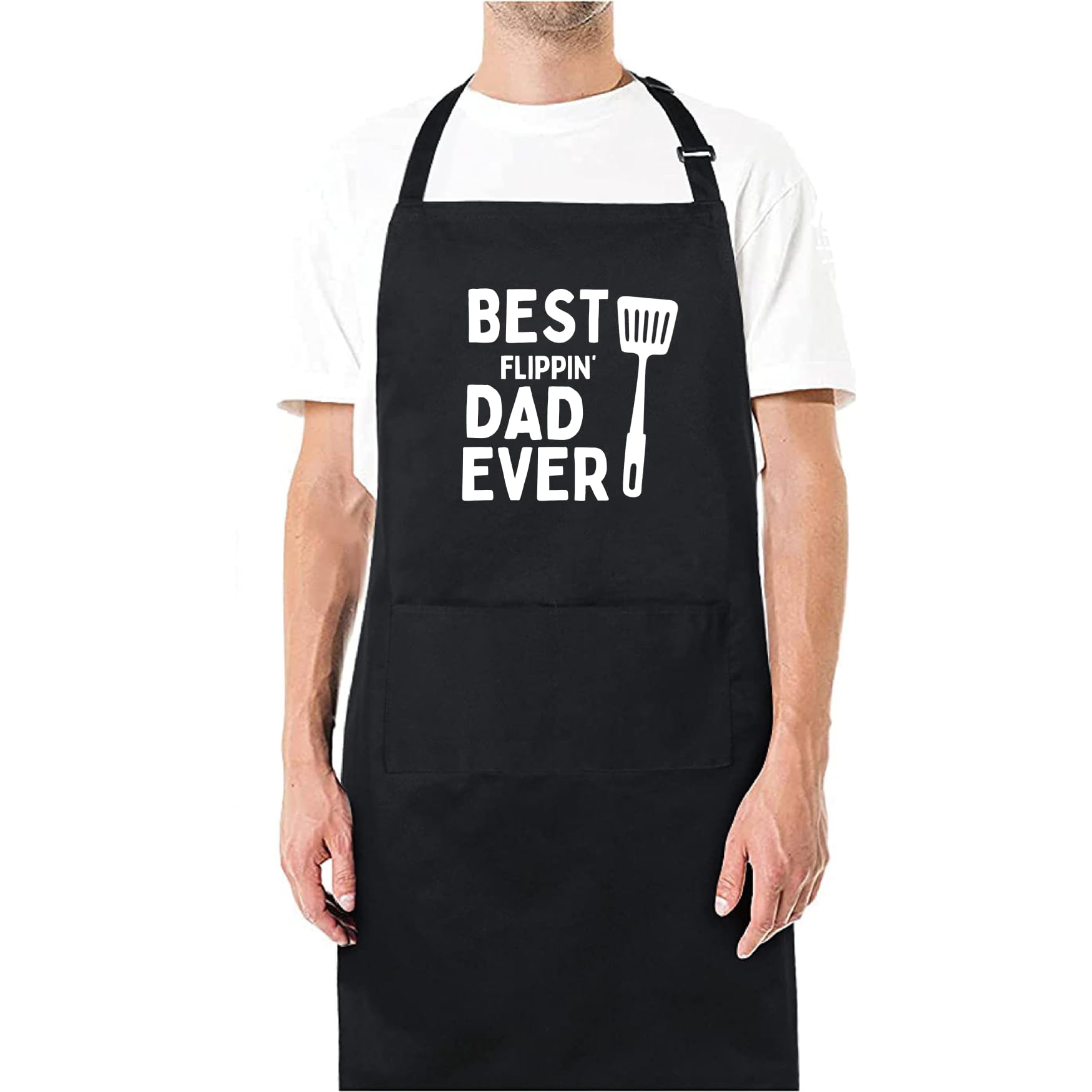 Be Buz Best Flippin' Dad Ever Funny Aprons for men Printed Apron Gift for Her Chef Apron Kitchen Apron BBQ Apron Gift Baking Apron Father Day Gift