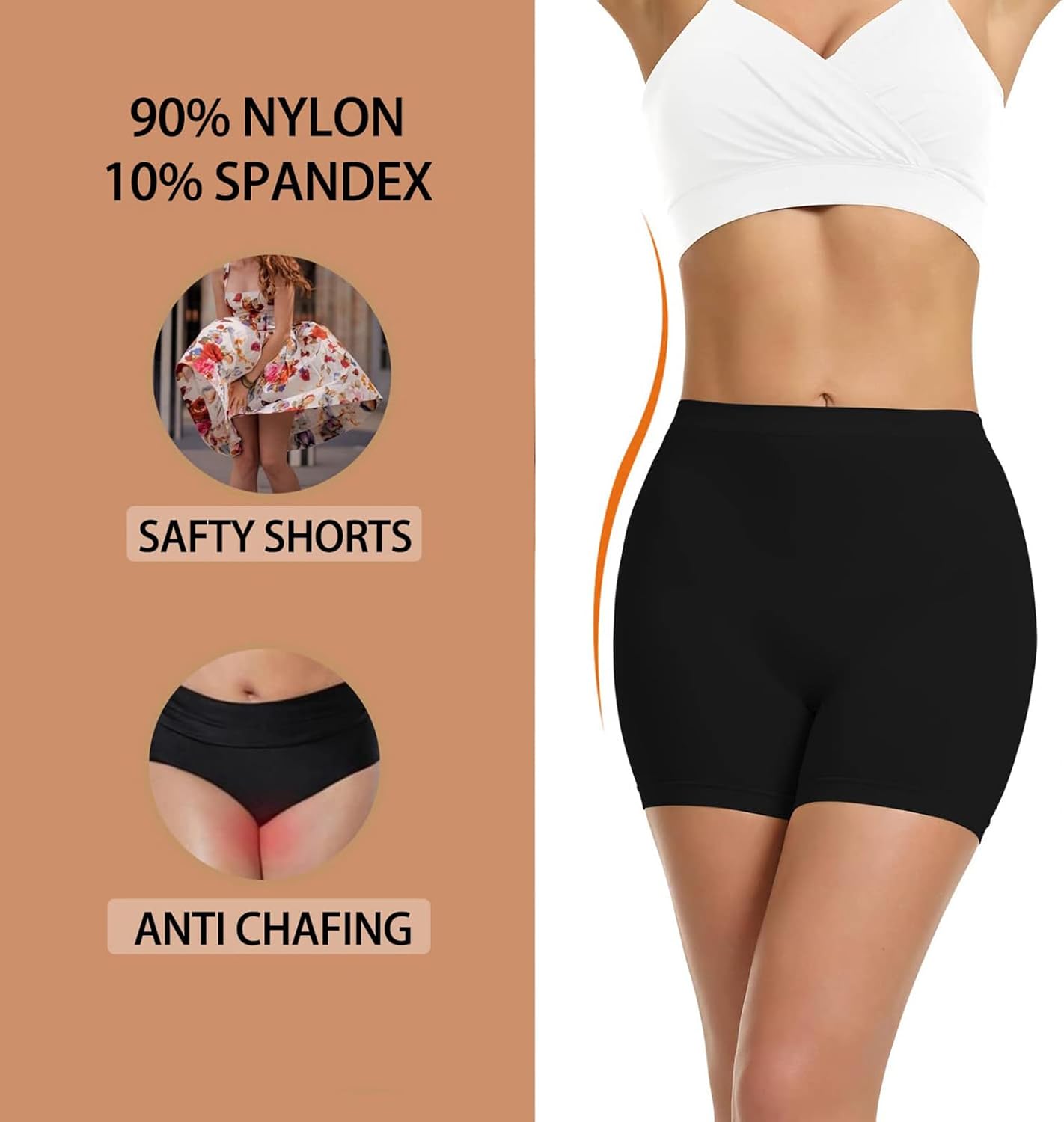 LALESTE Anti Chafing Slip Shorts for Women Under Dress Smooth Seamless Boxer Briefs Long Leg Boyshorts Underwear - Image 2