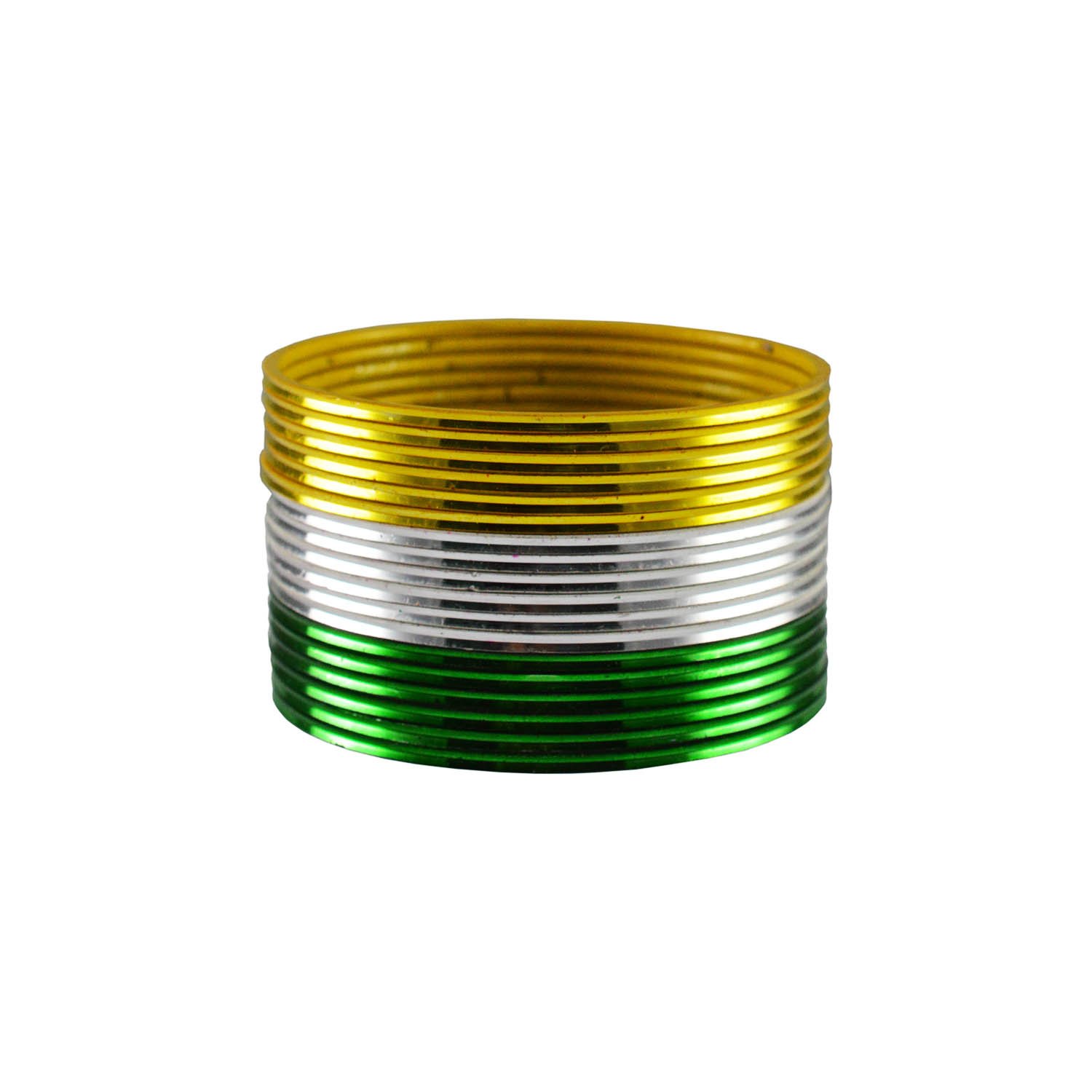 Designer Multi Plain Metal Tiranga Bangle from Vidhya Kangan Store