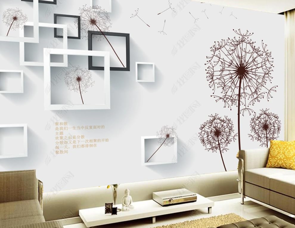 Papier peint intissé pissenlit pour masquer et décorer un grand mur