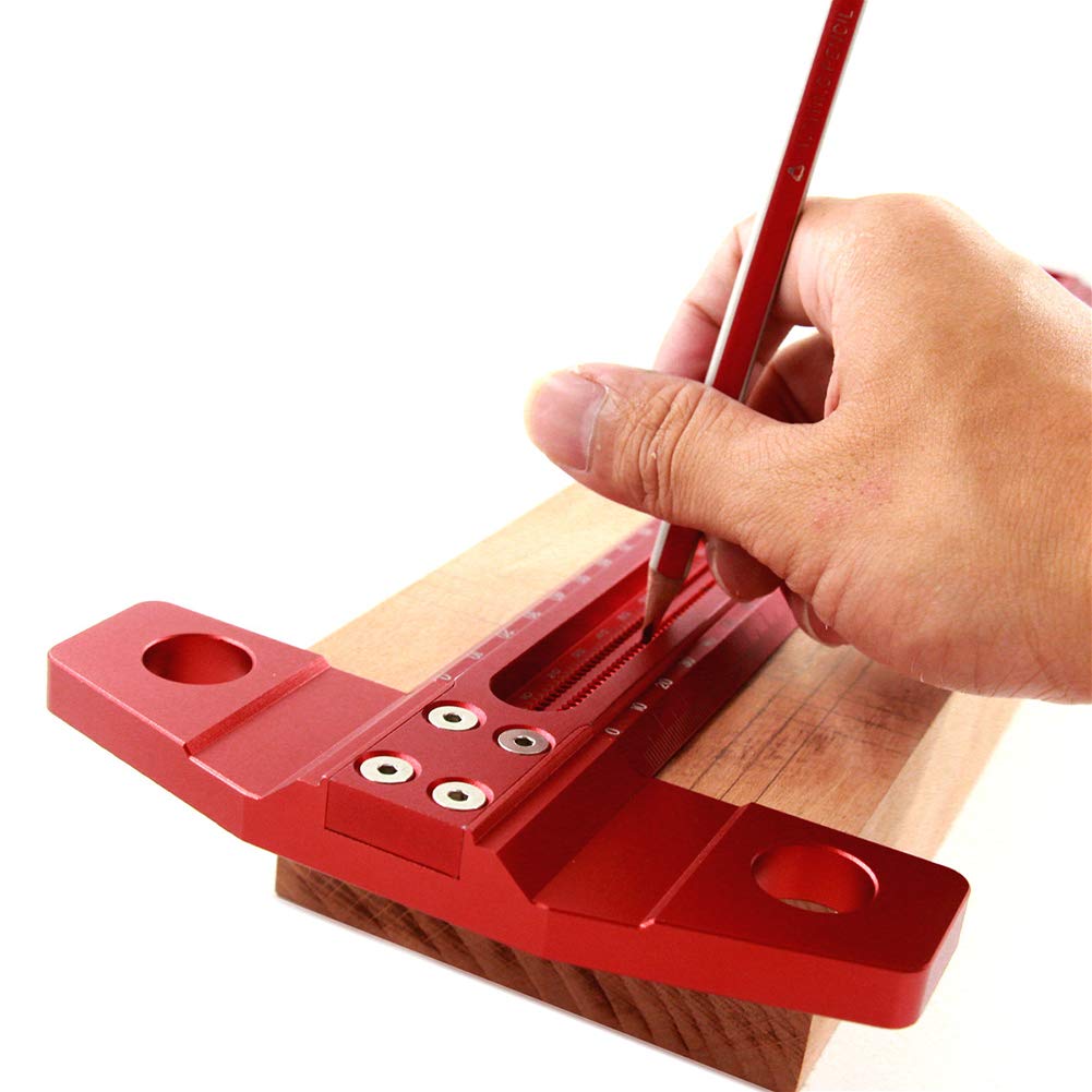 T Type Square Ruler 180mm High Precision Aluminum Alloy Scriber Marking Gauge Carpenter Tools