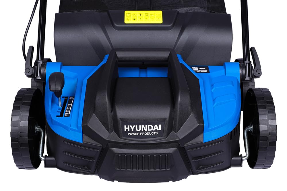 HYUNDAI Elektro-Vertikutierer SC3601E | 1500 W, 36 cm Arbeitsweite, 45 L Fangkorb | Rasenlüfter, Moosentferner | 5-fach verstellbare Arbeitshöhe